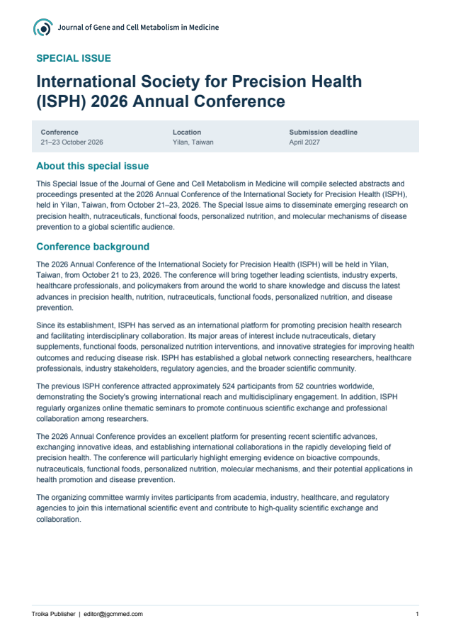 ISPH 2026 special issue flyer